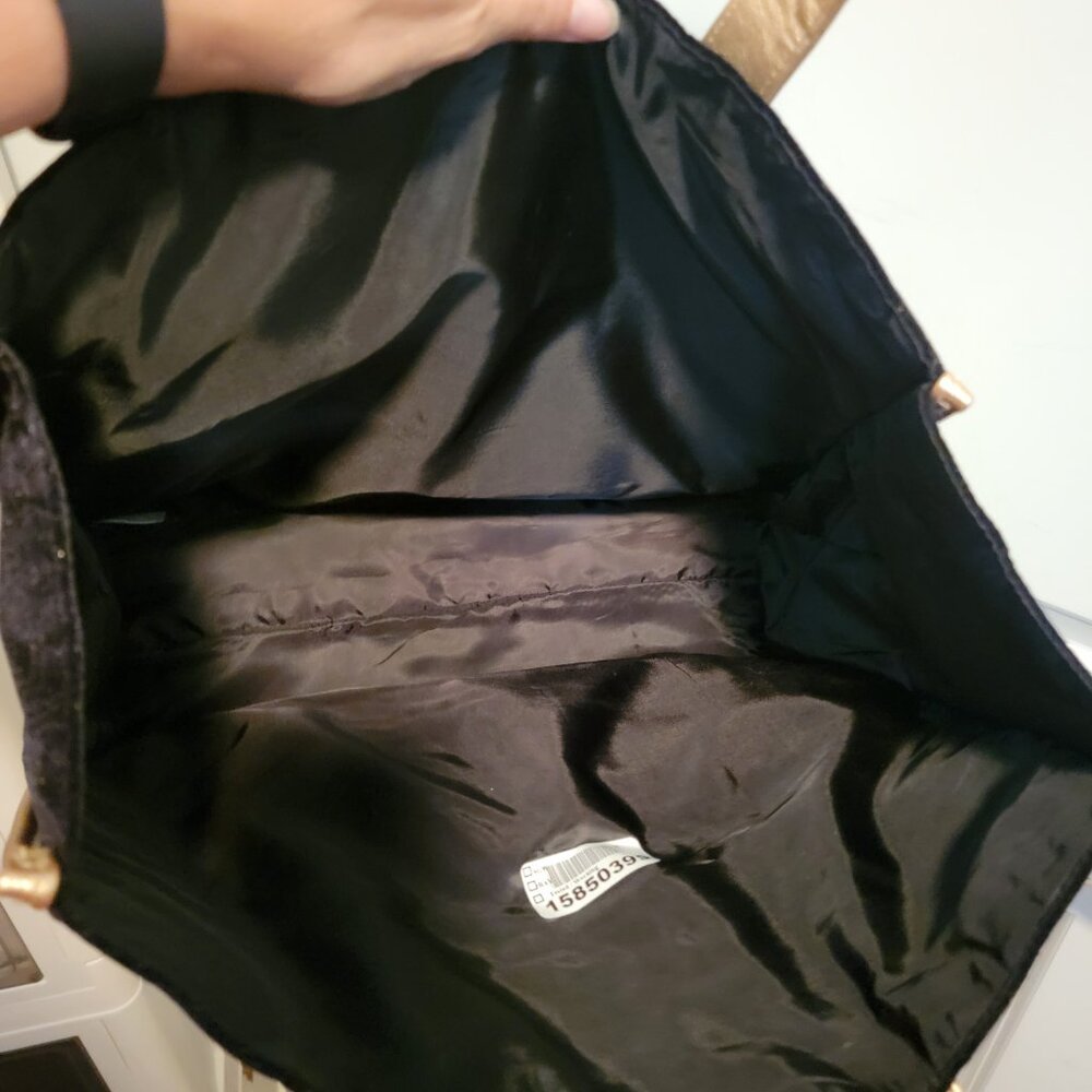 NWOT Jimmy Choo Parfums Black & Metallic Gold Shimmery Tote Bag - Picture 12 of 15